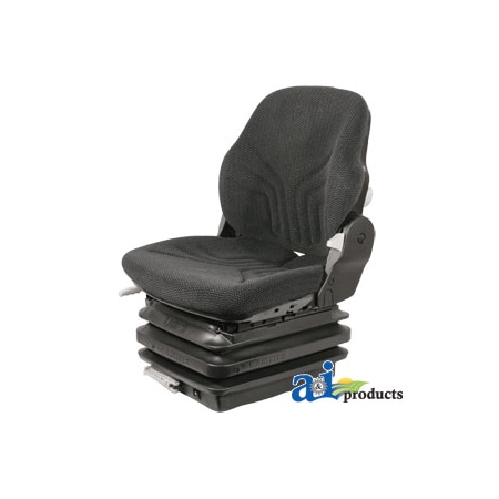 A & I Products Seat, Mechanical Suspension; L/ Armrests, BLK/GRY MATRIX CLOTH 25" x20" x19" A-MSG85721F